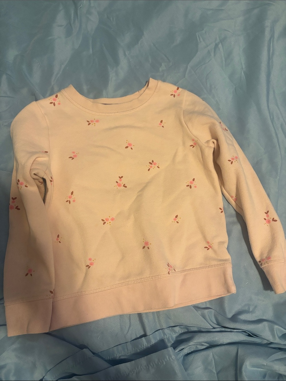 Cat & Jack Light Pink Sweatshirt with Small Pink Floral Prints